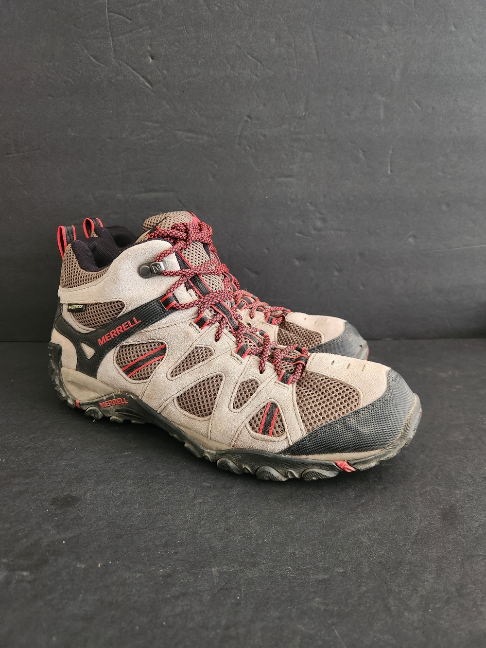 Merrell Deverta Mid Boots Men's Size 10.5 Waterproof Vent Hiking Shoes - Picture 4 of 7